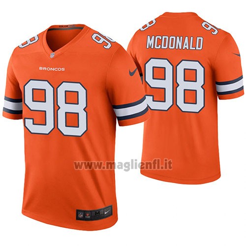 Maglia NFL Legend Denver Broncos Clinton Mcdonald Arancione Color Rush